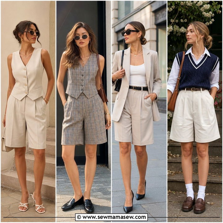 30 Bermuda Shorts Matching Set Outfit Ideas to Try