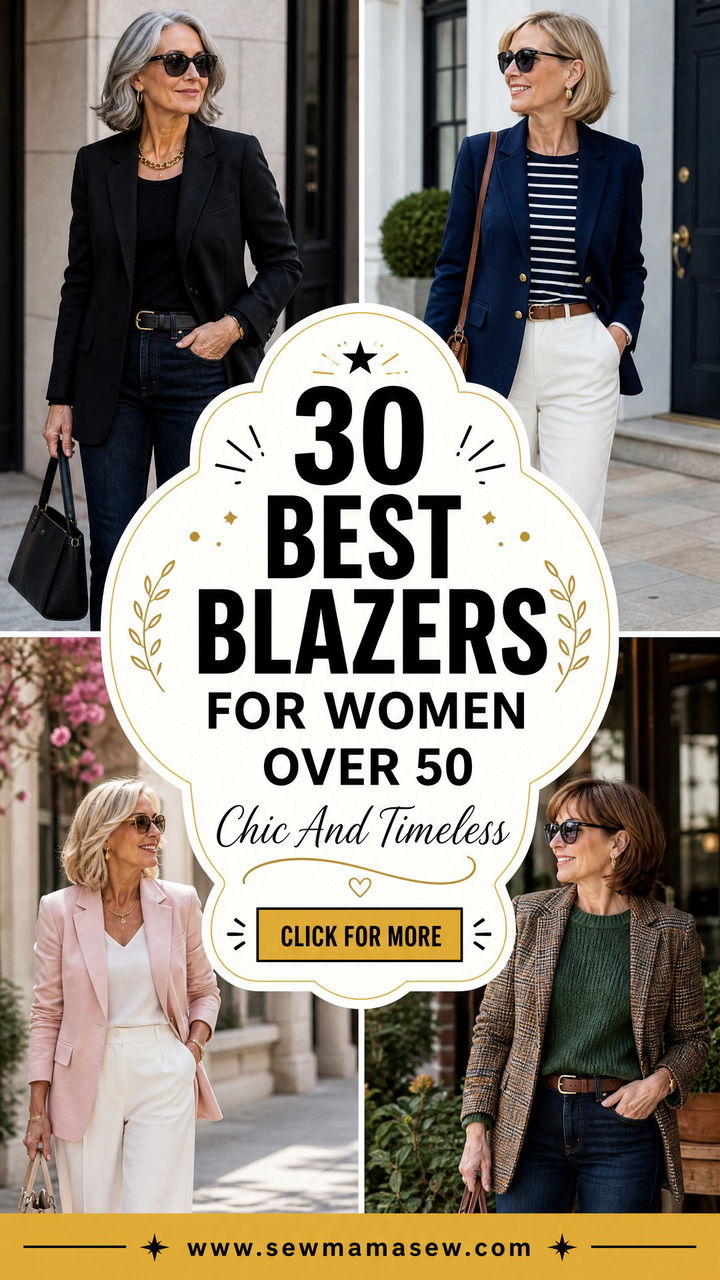 30 Best Blazers for Women Over 50 Chic and Timeless - 30 Best Blazers for Women Over 50: Chic & Timeless