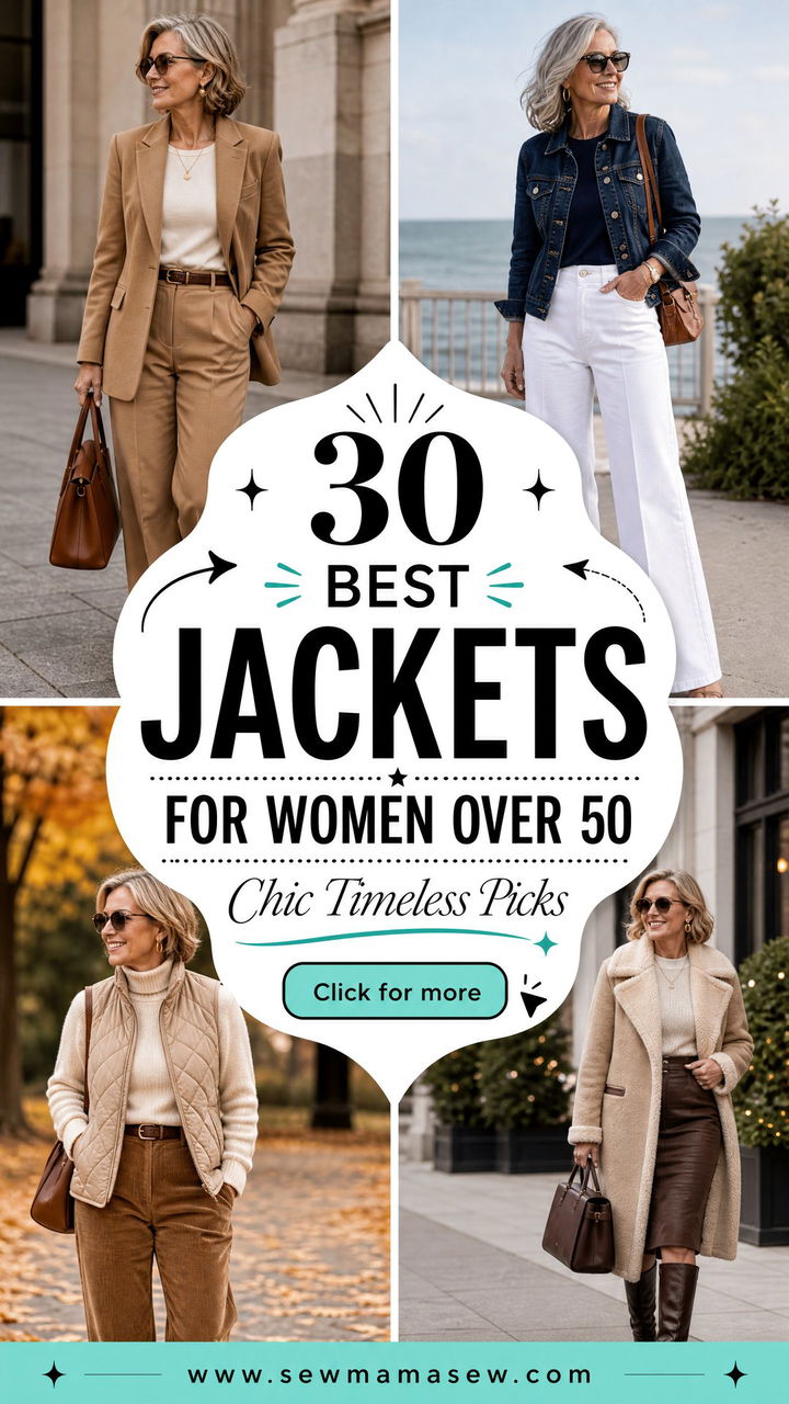 30 Best Jackets for Women Over 50 Chic and Timeless Picks - 30 Best Jackets for Women Over 50: Chic & Timeless Picks