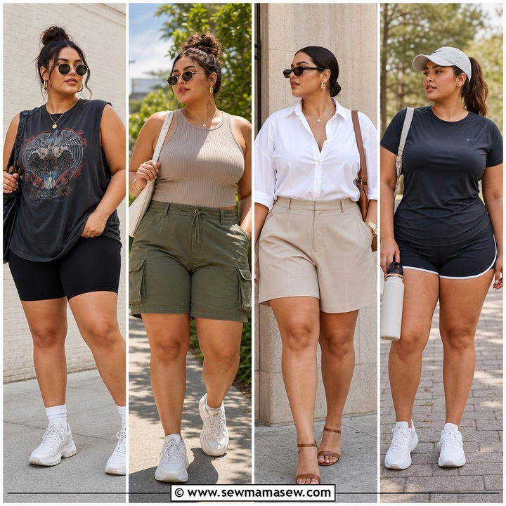30 Best Shorts for Plus Size Women: Flattering Fits