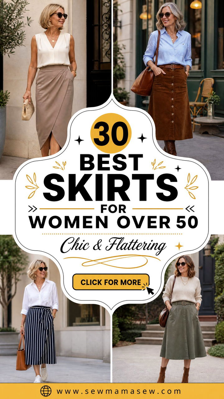 30 Best Skirts for Women Over 50 Chic and Flattering - 30 Best Skirts for Women Over 50: Chic & Flattering