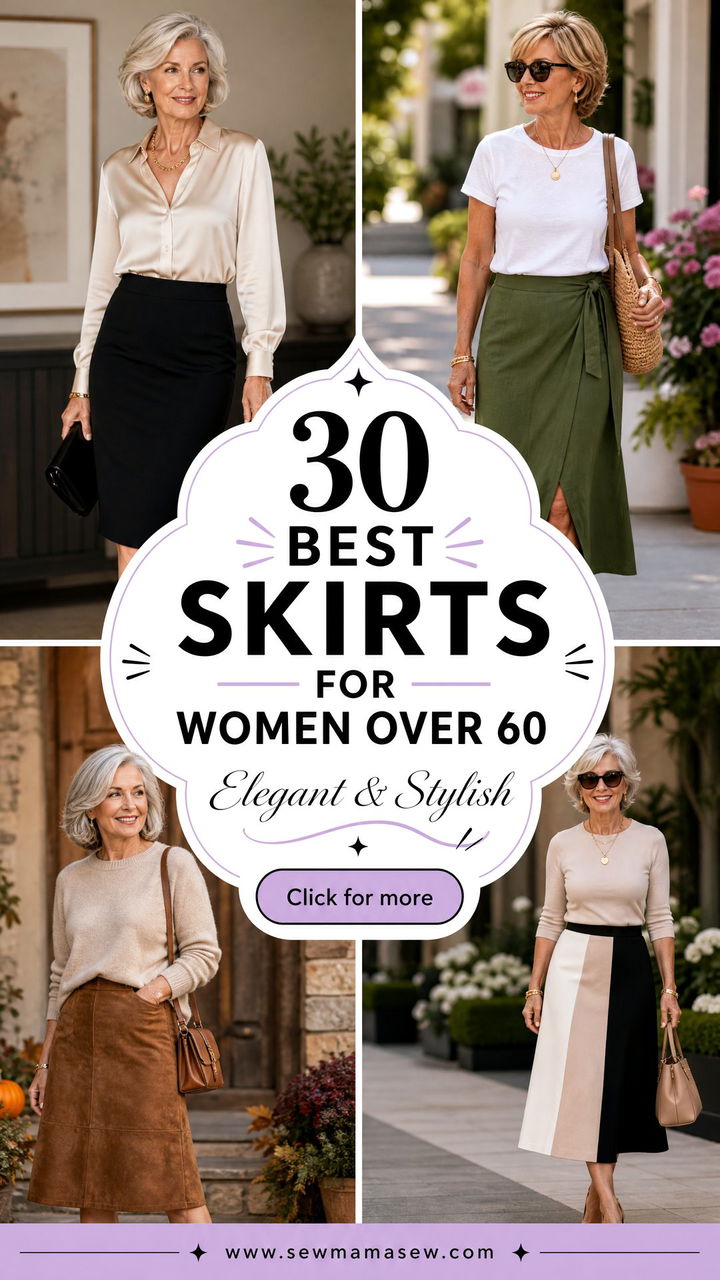30 Best Skirts for Women Over 60 Elegant and Stylish - 30 Best Skirts for Women Over 60: Elegant & Stylish