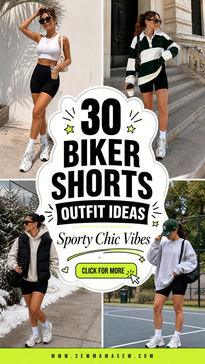 30 Biker Shorts Outfit Ideas With Sneakers for Sporty Chic - 30 Biker Shorts Outfit Ideas With Sneakers for Sporty Chic