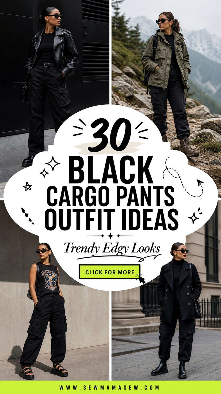 30 Black Cargo Pants Outfit Ideas for Trendy Looks - 30 Black Cargo Pants Outfit Ideas for Trendy Looks