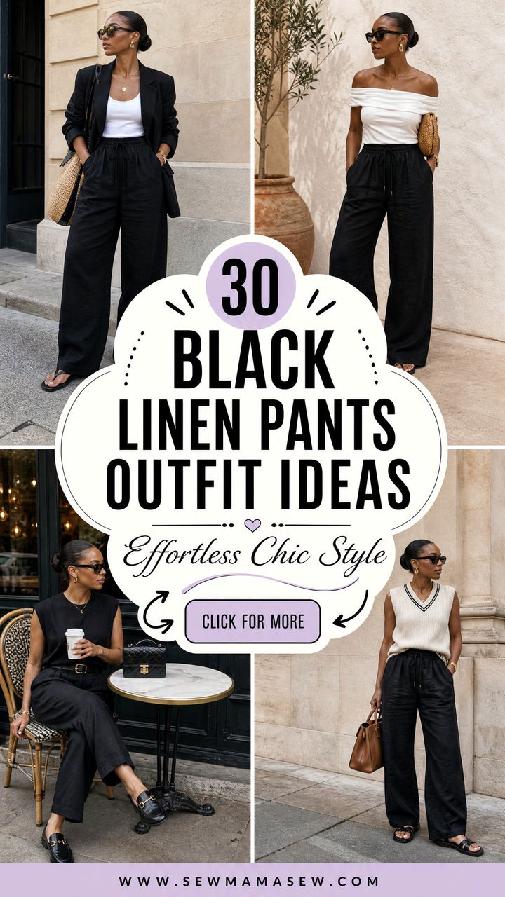 30 Black Linen Pants Outfit Ideas for Effortless Style - 30 Black Linen Pants Outfit Ideas for Effortless Style