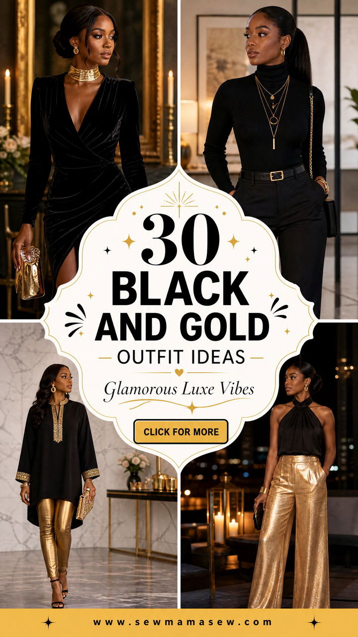 30 Black and Gold Outfit Ideas for a Glamorous Look - 30 Black and Gold Outfit Ideas for a Glamorous Look