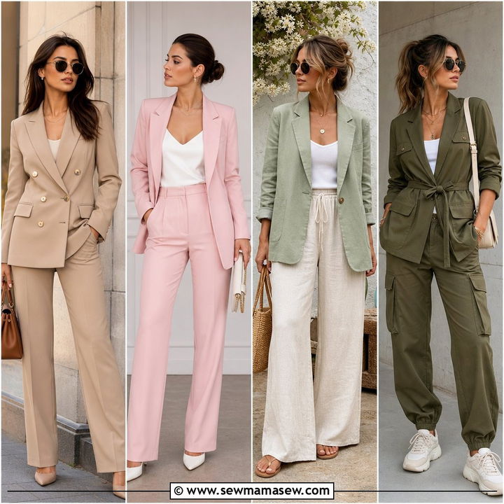 30 Blazer and Pants Matching Set Outfit Ideas