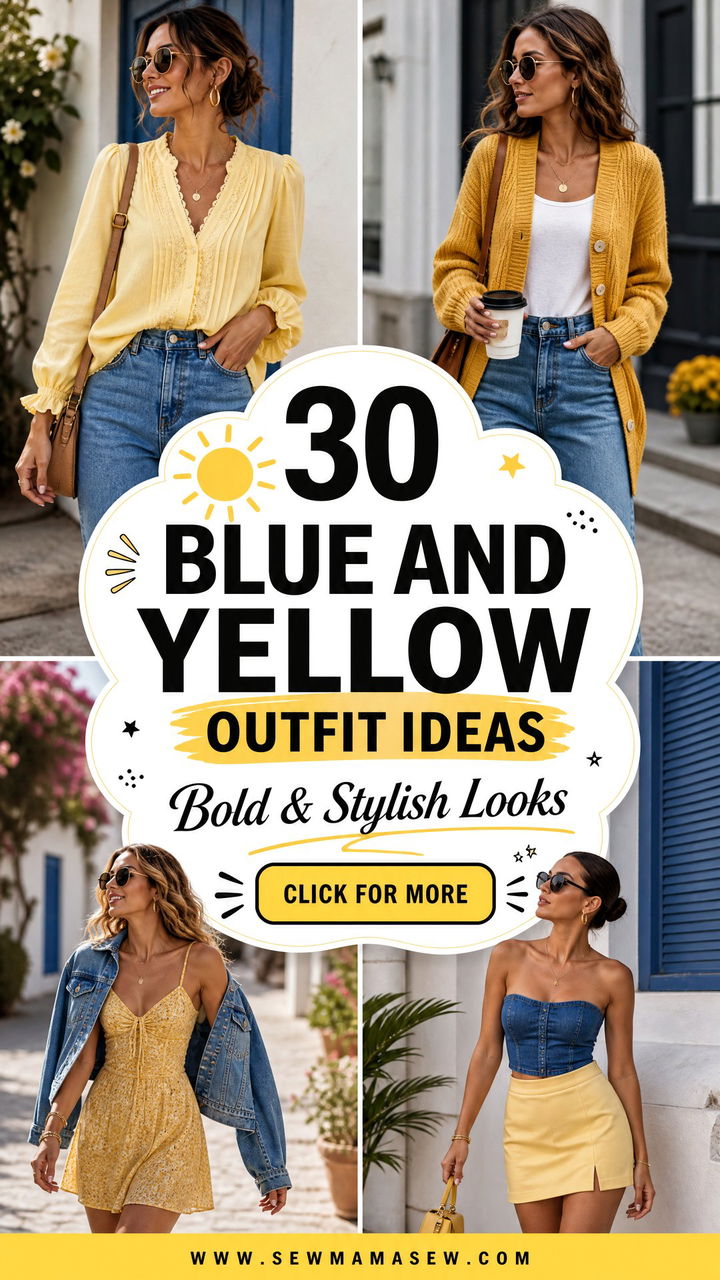 30 Blue and Yellow Outfit Ideas Bold and Stylish Looks - 30 Blue and Yellow Outfit Ideas: Bold & Stylish Looks