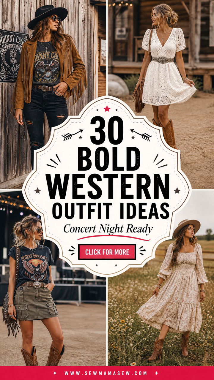 30 Bold Western Outfit Ideas for Concert Nights - 30 Bold Western Outfit Ideas for Concert Nights