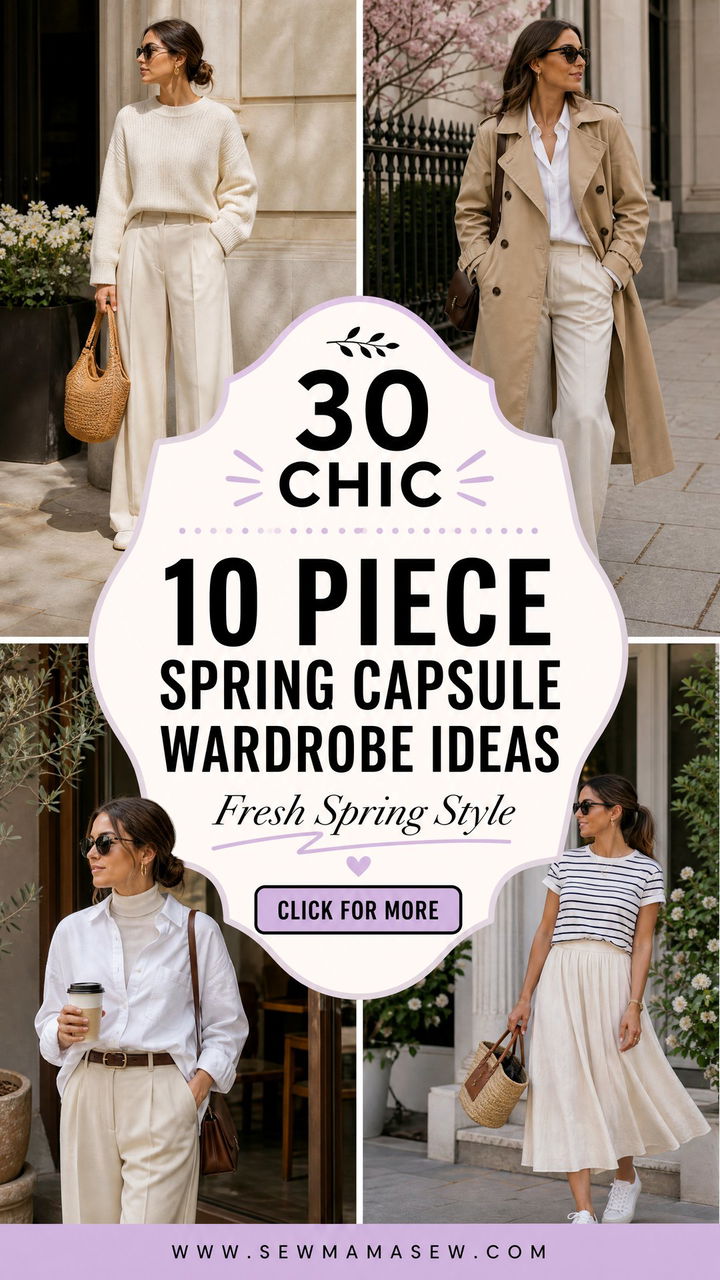 30 Chic 10 Piece Spring Capsule Wardrobe Ideas to Copy - 30 Chic 10 Piece Spring Capsule Wardrobe Ideas to Copy