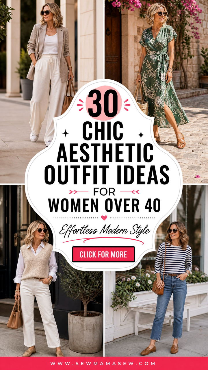 30 Chic Aesthetic Outfit Ideas for Women Over 40 to Try - 30 Chic Aesthetic Outfit Ideas for Women Over 40 to Try