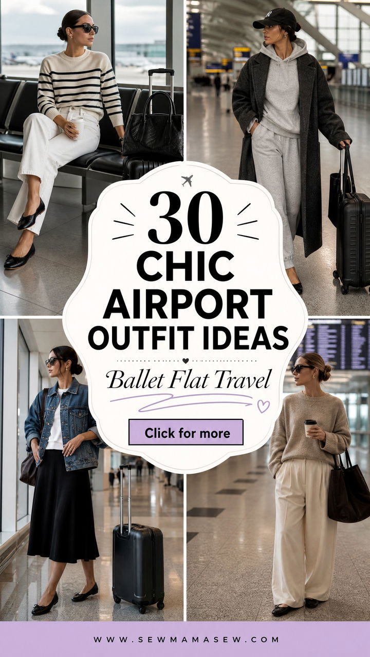 30 Chic Airport Outfit Ideas With Ballet Flats - 30 Chic Airport Outfit Ideas With Ballet Flats