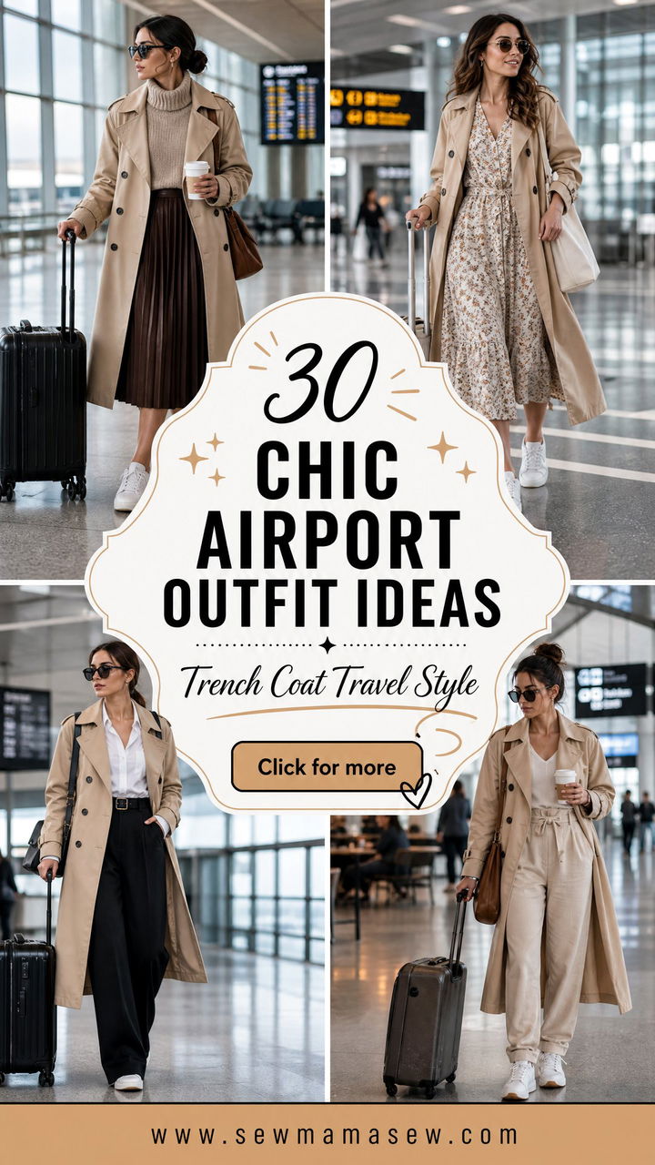 30 Chic Airport Outfit Ideas With a Trench Coat - 30 Chic Airport Outfit Ideas With a Trench Coat