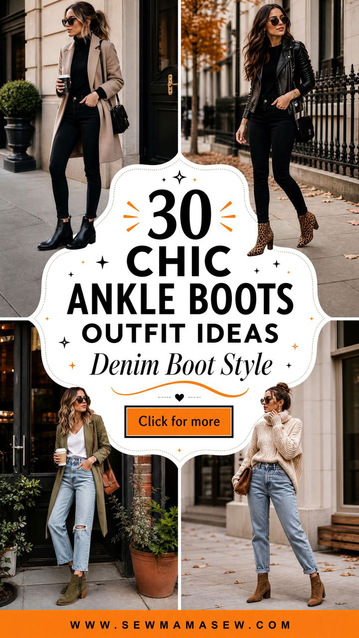 30 Chic Ankle Boots Outfit Ideas With Jeans to Try - 30 Chic Ankle Boots Outfit Ideas With Jeans to Try