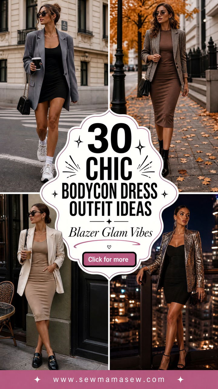 30 Chic Bodycon Dress Outfit Ideas With a Blazer - 30 Chic Bodycon Dress Outfit Ideas With a Blazer