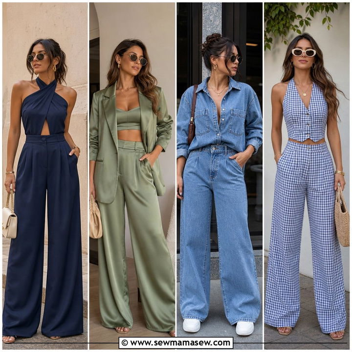 30 Chic Wide Leg Pants Matching Set Outfit Ideas