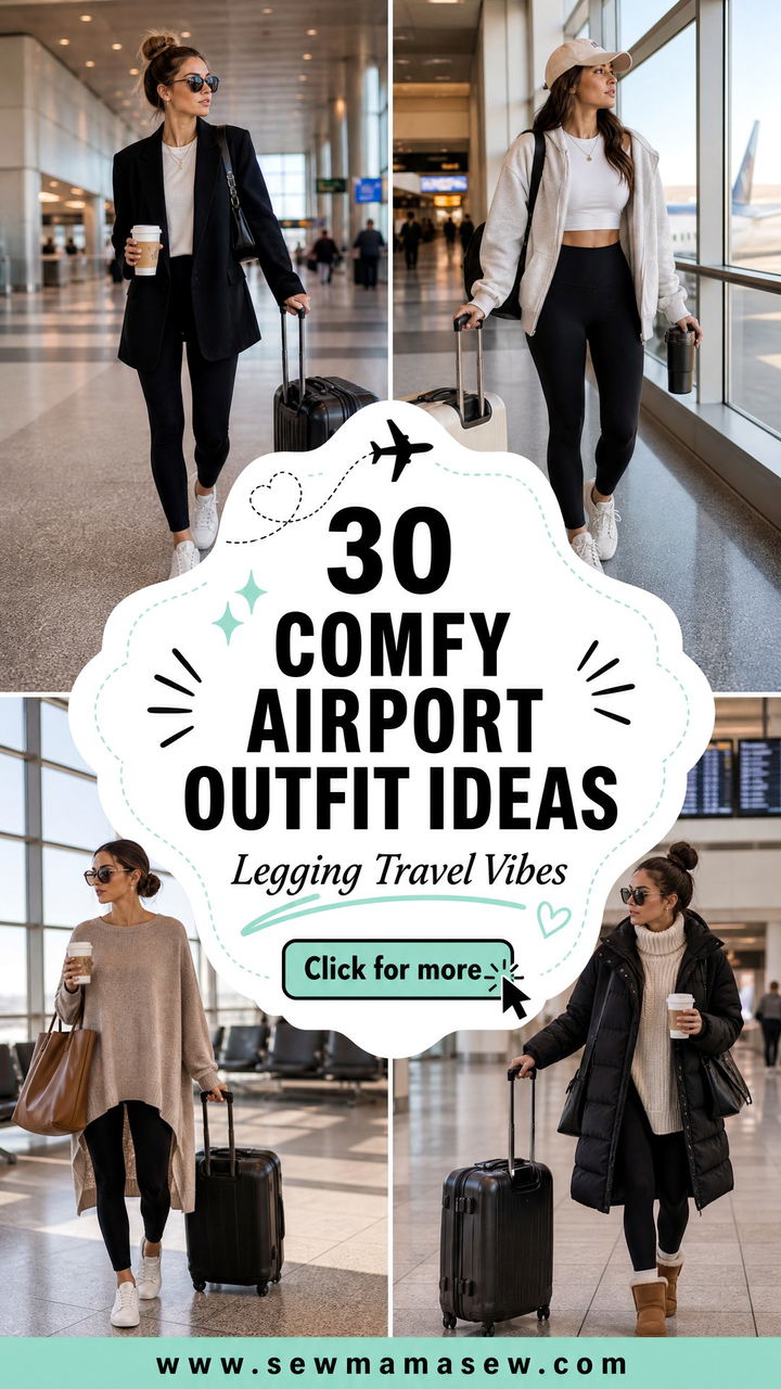 30 Comfy Airport Outfit Ideas With Leggings to Try - 30 Comfy Airport Outfit Ideas With Leggings to Try