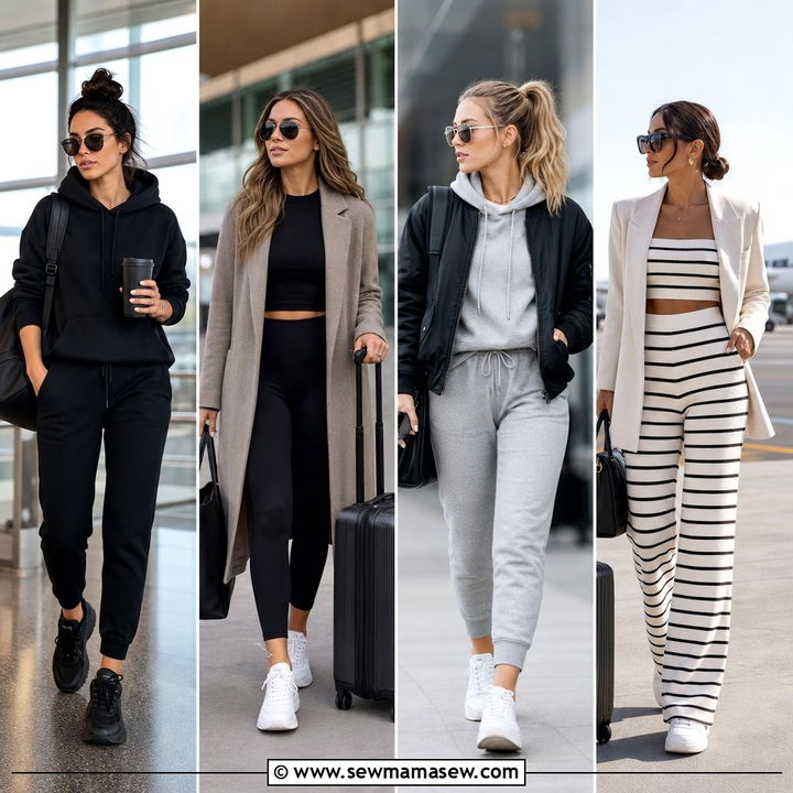 30 Comfy Athleisure Outfit Ideas Airport Travel Looks