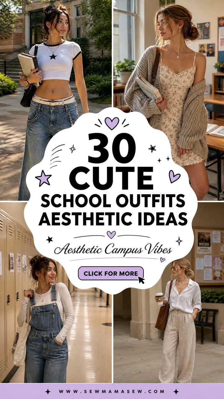 30 Cute School Outfits Aesthetic Ideas to Try - 30 Cute School Outfits Aesthetic Ideas to Try