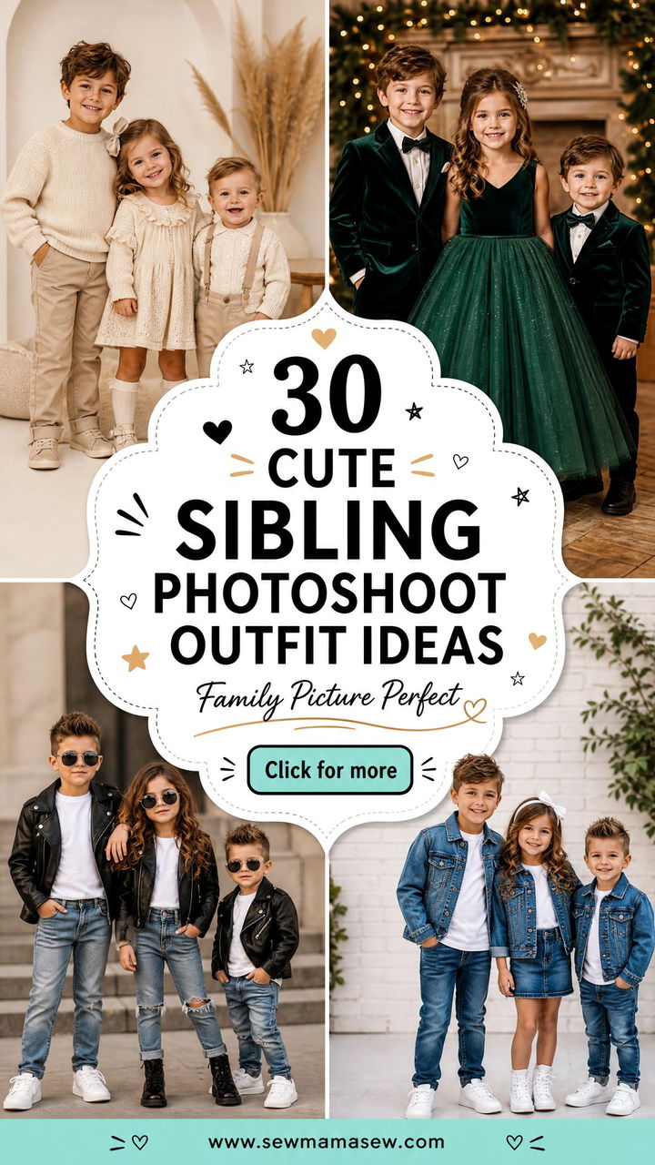 30 Cute Sibling Photoshoot Outfit Ideas to Try - 30 Cute Sibling Photoshoot Outfit Ideas to Try