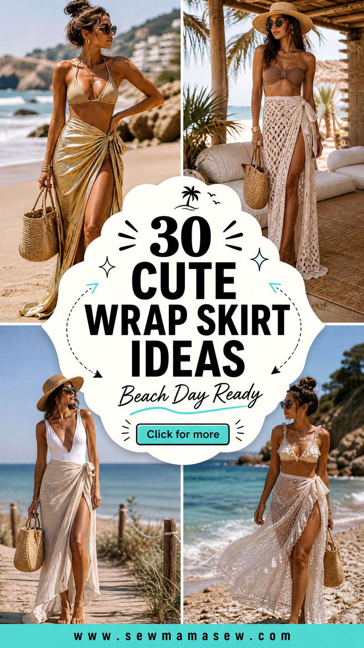 30 Cute Wrap Skirt Cover Up Outfit Ideas for the Beach - 30 Cute Wrap Skirt Cover Up Outfit Ideas for the Beach
