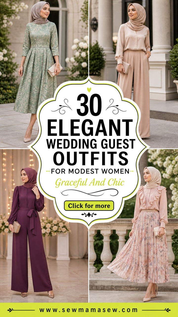 30 Elegant Wedding Guest Outfits for Modest Women - 30 Elegant Wedding Guest Outfits for Modest Women
