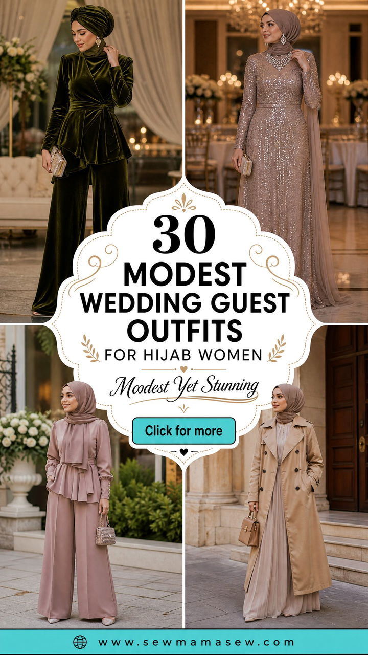 30 Modest Wedding Guest Outfits for Hijab Women - 30 Modest Wedding Guest Outfits for Hijab Women