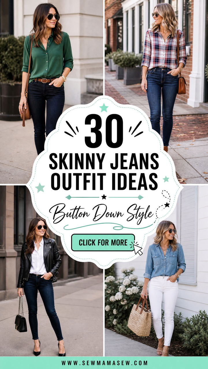30 Skinny Jeans Outfit Ideas With a Button Down Shirt - 30 Skinny Jeans Outfit Ideas With a Button Down Shirt