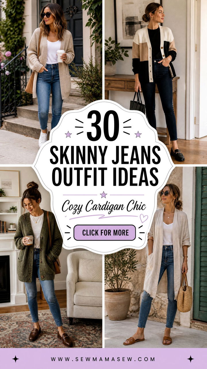 30 Skinny Jeans Outfit Ideas With a Cardigan for Cozy Chic - 30 Skinny Jeans Outfit Ideas With a Cardigan for Cozy Chic