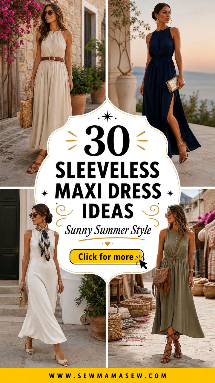30 Sleeveless Maxi Dress Outfit Ideas for Summer Style - 30 Sleeveless Maxi Dress Outfit Ideas for Summer Style