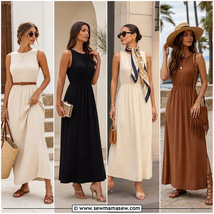 30 Sleeveless Maxi Dress Outfit Ideas for Summer Style