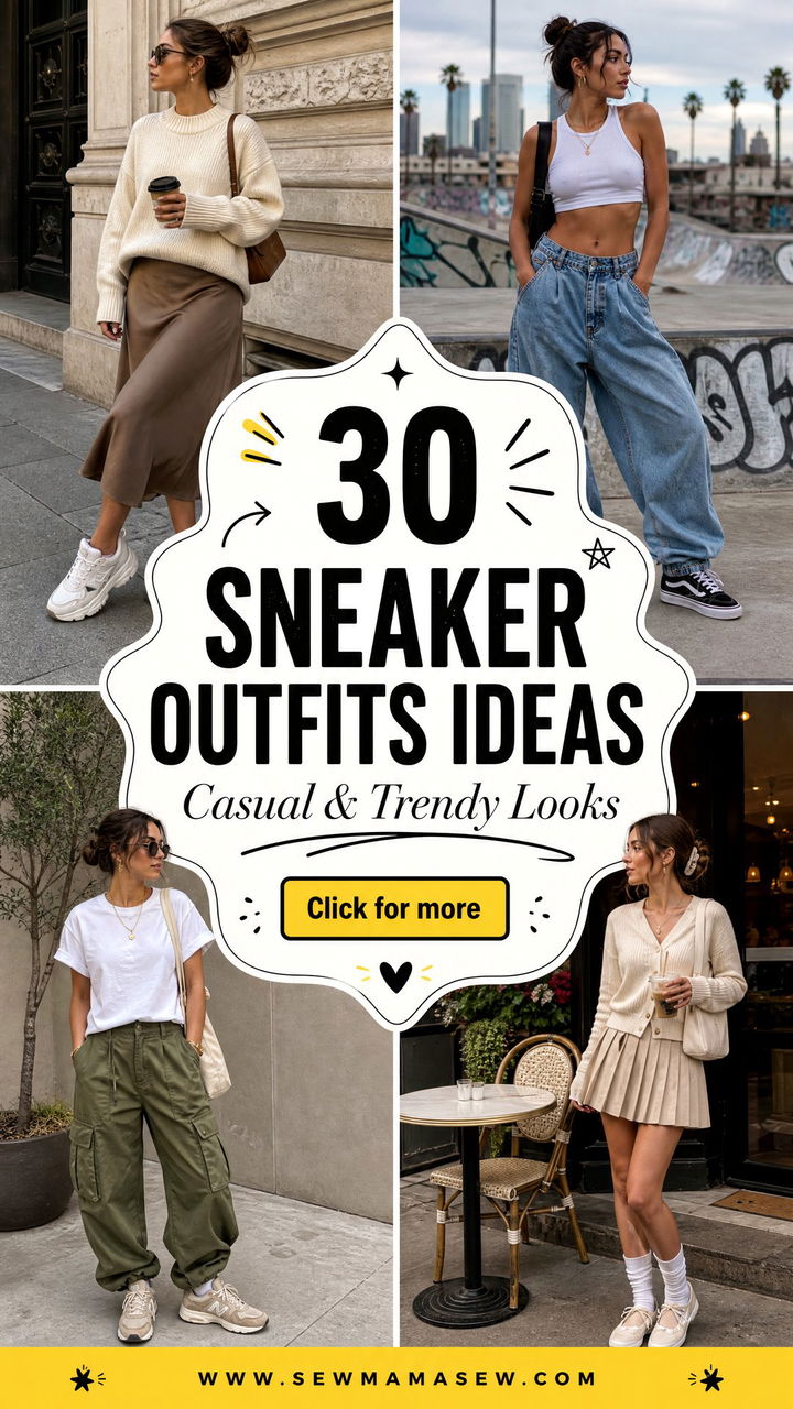 30 Sneaker Outfits Ideas Casual and Trendy Looks to Copy - 30 Sneaker Outfits Ideas: Casual & Trendy Looks to Copy