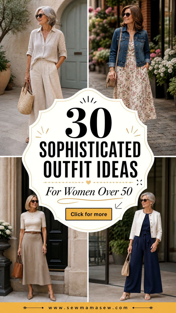 30 Sophisticated Outfit Ideas for Women Over 50 - 30 Sophisticated Outfit Ideas for Women Over 50