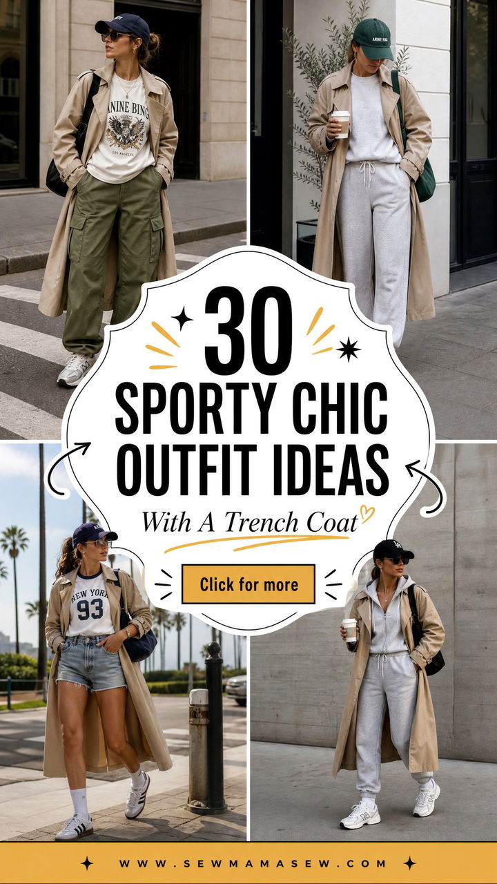 30 Sporty Chic Outfit Ideas With a Trench Coat - 30 Sporty Chic Outfit Ideas With a Trench Coat