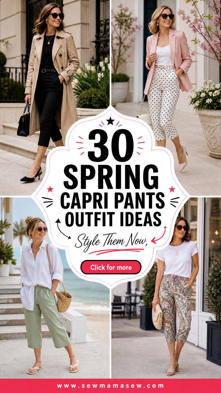30 Spring Capri Pants Outfit Ideas to Style Now - 30 Spring Capri Pants Outfit Ideas to Style Now