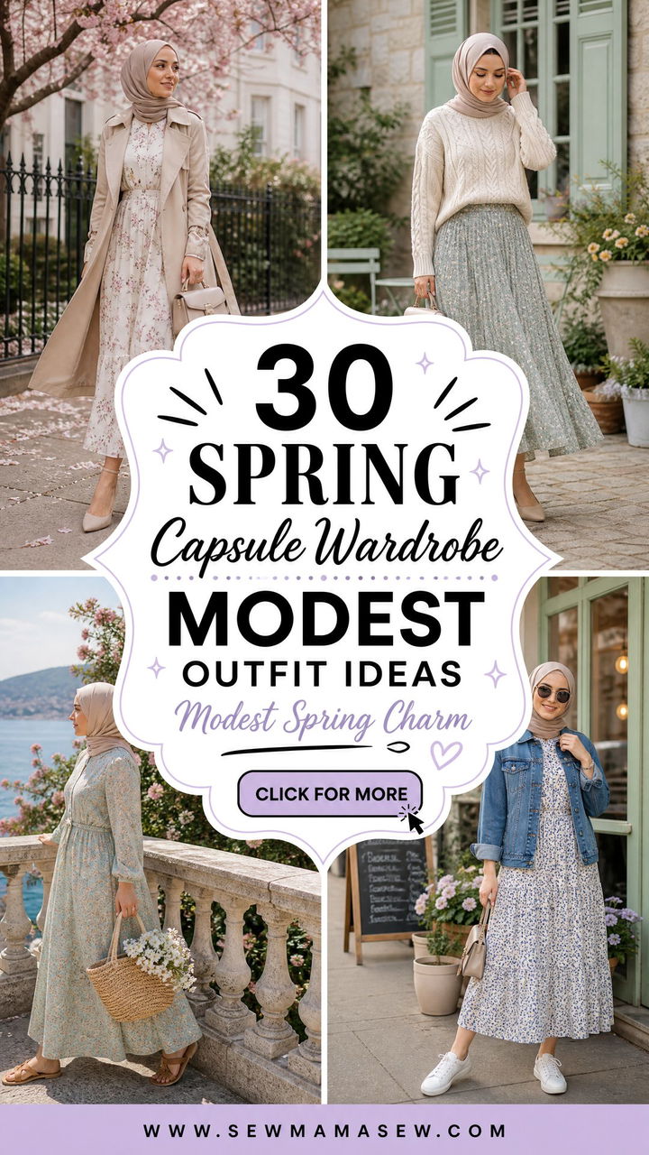 30 Spring Capsule Wardrobe Modest Outfit Ideas - 30 Spring Capsule Wardrobe Modest Outfit Ideas