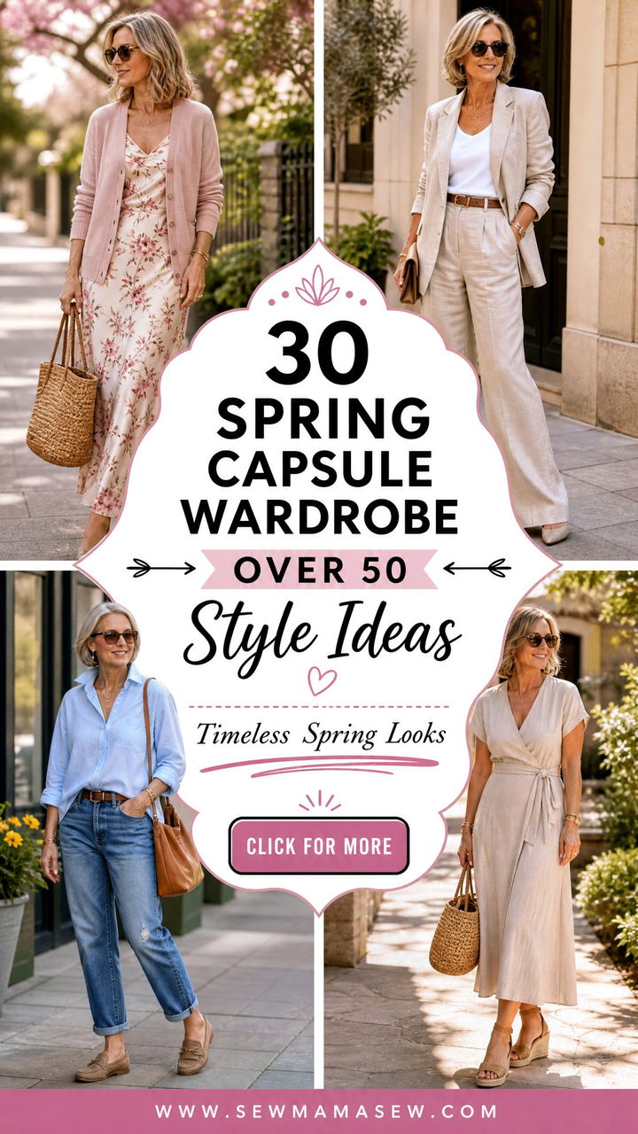 30 Spring Capsule Wardrobe Over 50 Style Ideas - 30 Spring Capsule Wardrobe Over 50 Style Ideas