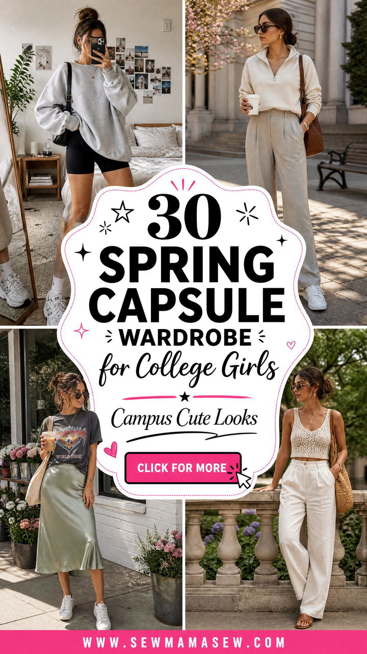 30 Spring Capsule Wardrobe for College Girls 2026 - 30 Spring Capsule Wardrobe for College Girls 2026