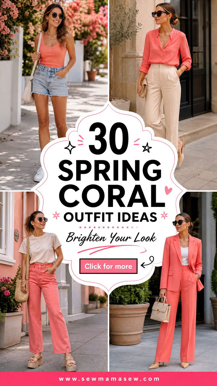 30 Spring Coral Outfit Ideas to Brighten Your Look - 30 Spring Coral Outfit Ideas to Brighten Your Look