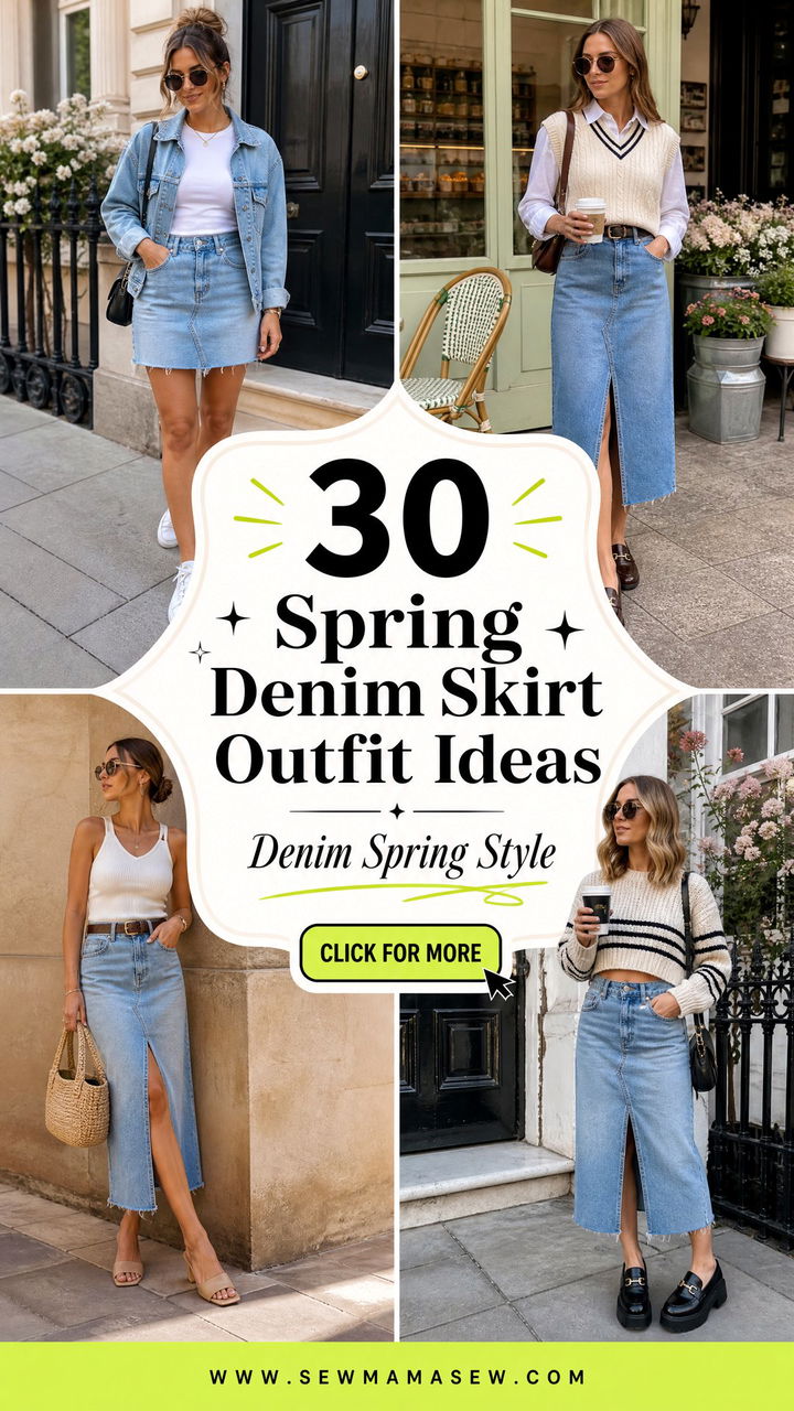 30 Spring Denim Skirt Outfit Ideas to Try in 2026 - 30 Spring Denim Skirt Outfit Ideas to Try in 2026
