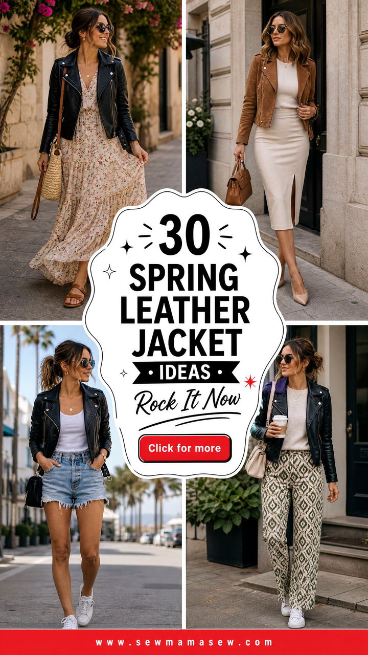 30 Spring Leather Jacket Outfit Ideas to Rock Now - 30 Spring Leather Jacket Outfit Ideas to Rock Now