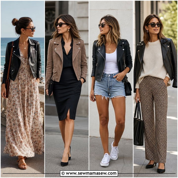 30 Spring Leather Jacket Outfit Ideas to Rock Now