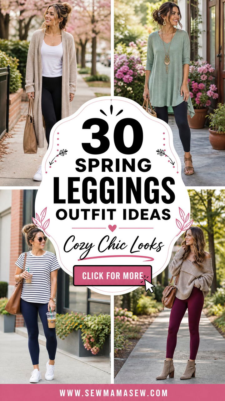 30 Spring Leggings Outfit Ideas for Cozy Chic Looks - 30 Spring Leggings Outfit Ideas for Cozy Chic Looks