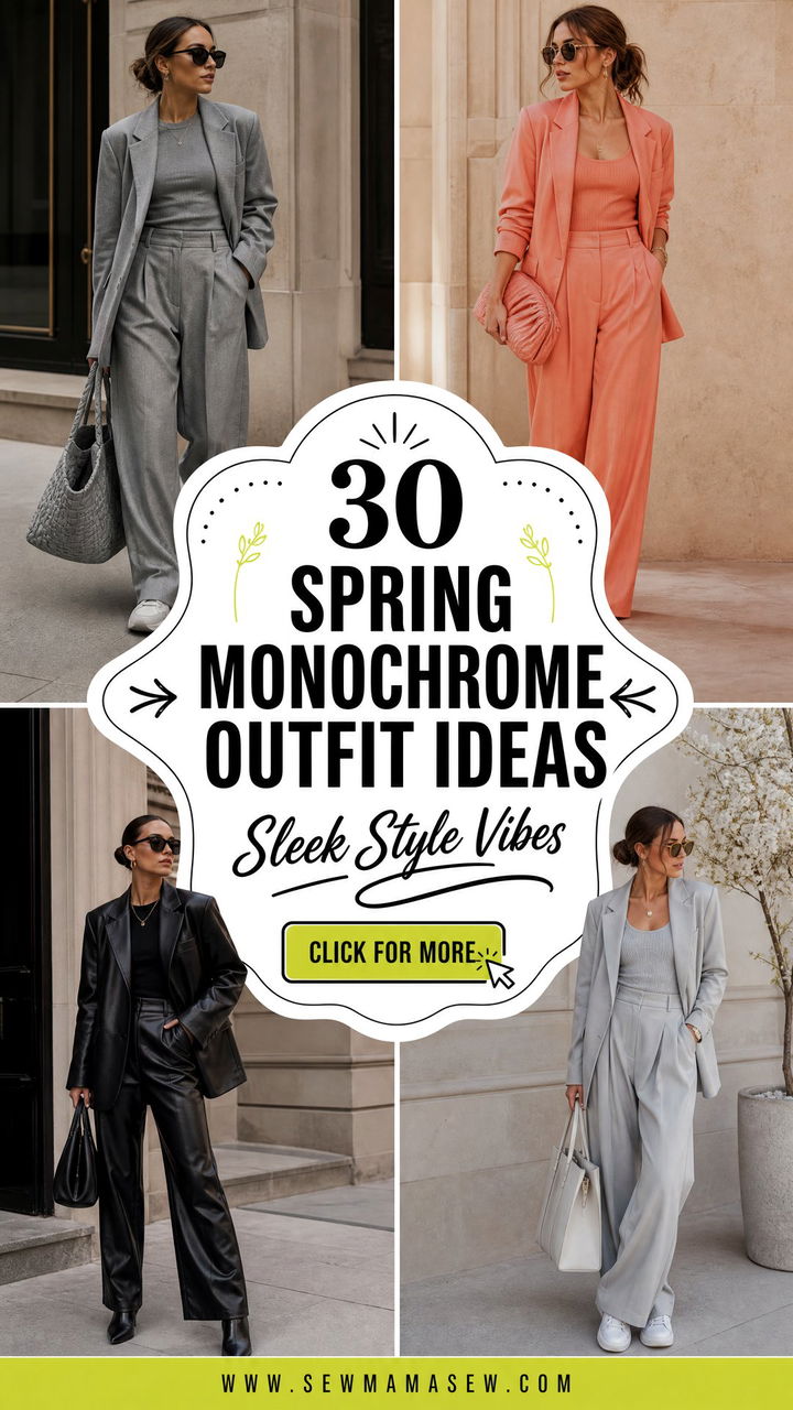 30 Spring Monochrome Outfit Ideas for Sleek Style - 30 Spring Monochrome Outfit Ideas for Sleek Style