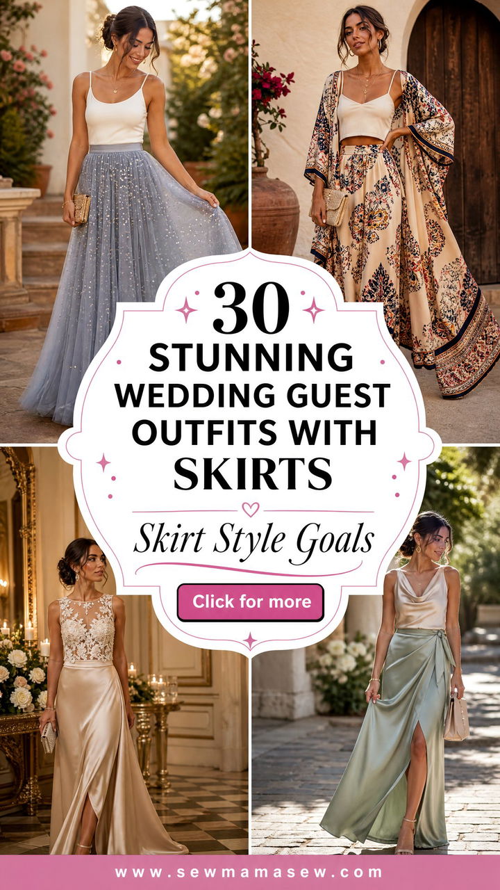 30 Stunning Wedding Guest Outfits With Skirts to Try - 30 Stunning Wedding Guest Outfits With Skirts to Try