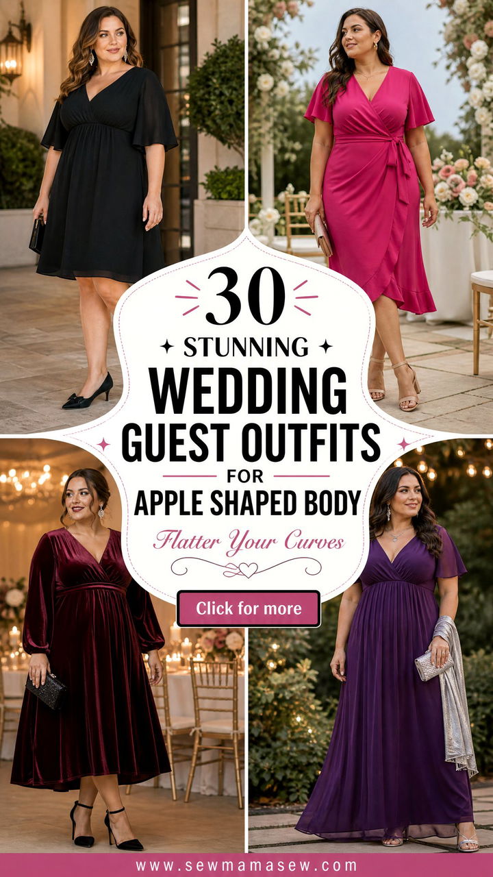 30 Stunning Wedding Guest Outfits for Apple Shaped Body - 30 Stunning Wedding Guest Outfits for Apple Shaped Body