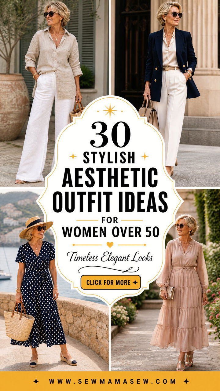 30 Stylish Aesthetic Outfit Ideas for Women Over 50 - 30 Stylish Aesthetic Outfit Ideas for Women Over 50