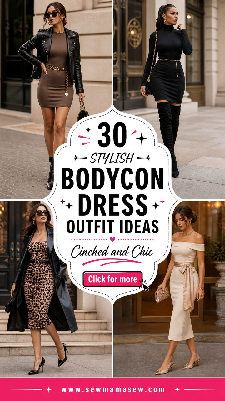 30 Stylish Bodycon Dress Outfit Ideas With a Belt - 30 Stylish Bodycon Dress Outfit Ideas With a Belt