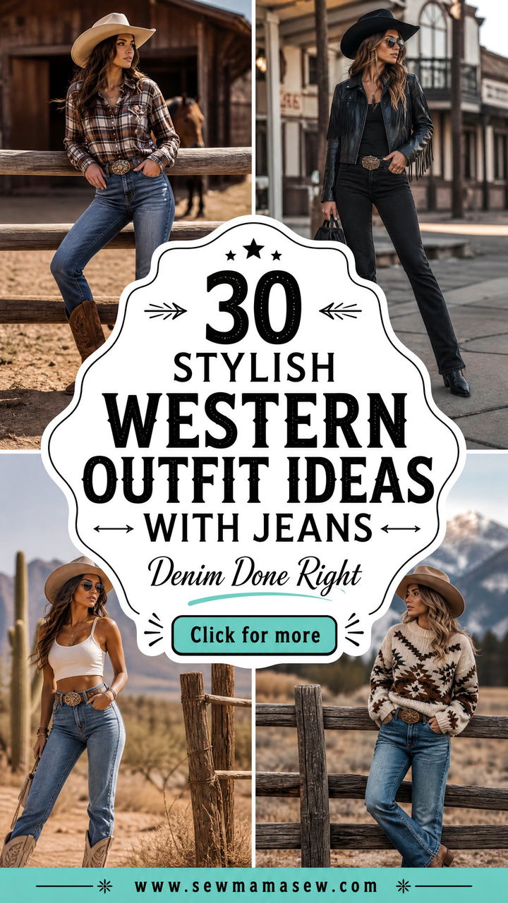 30 Stylish Western Outfit Ideas With Jeans to Try - 30 Stylish Western Outfit Ideas With Jeans to Try