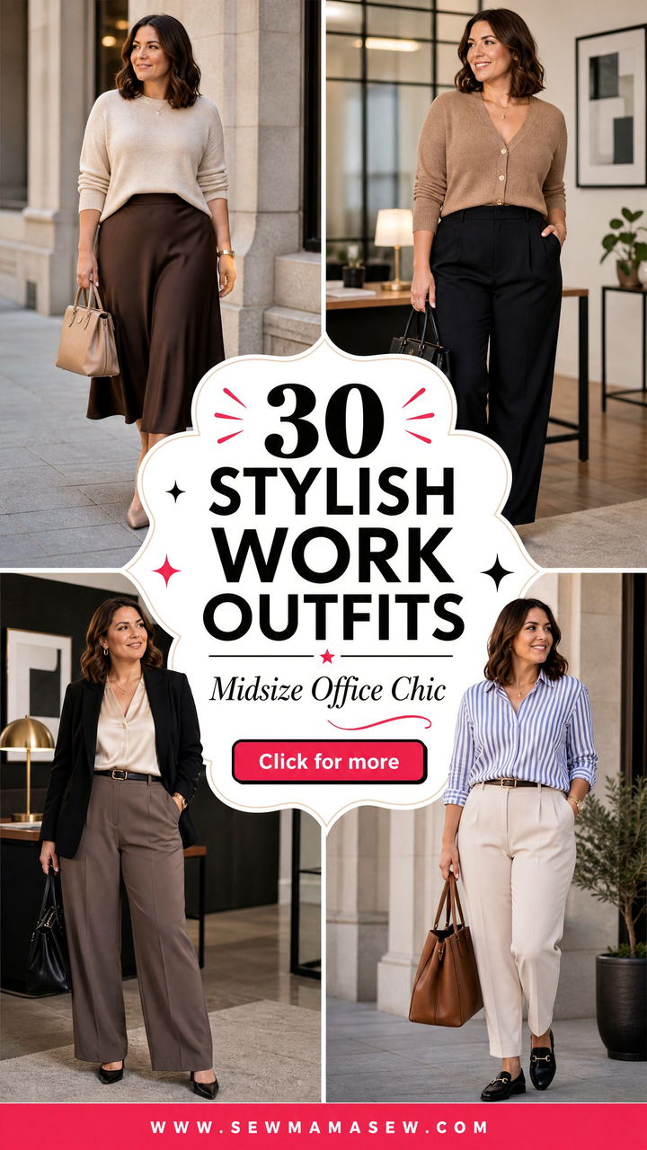 30 Stylish Work Outfits for Midsize Women - 30 Stylish Work Outfits for Midsize Women